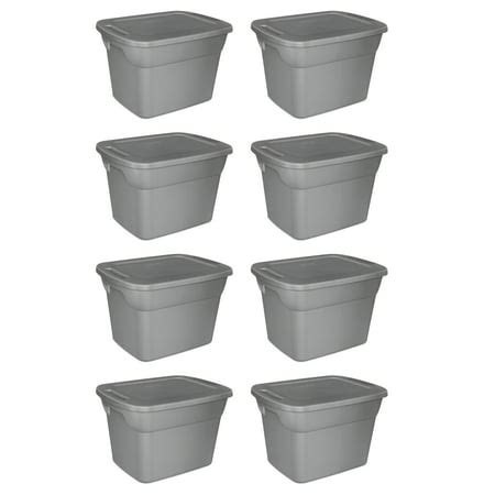 sterilite 18 gal. tote box steel case of 8|sterilite 18 gallon replacement lid.